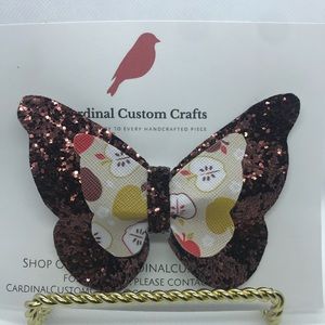 3.5 Inch fall Autumn Apple orchard butterfly bow